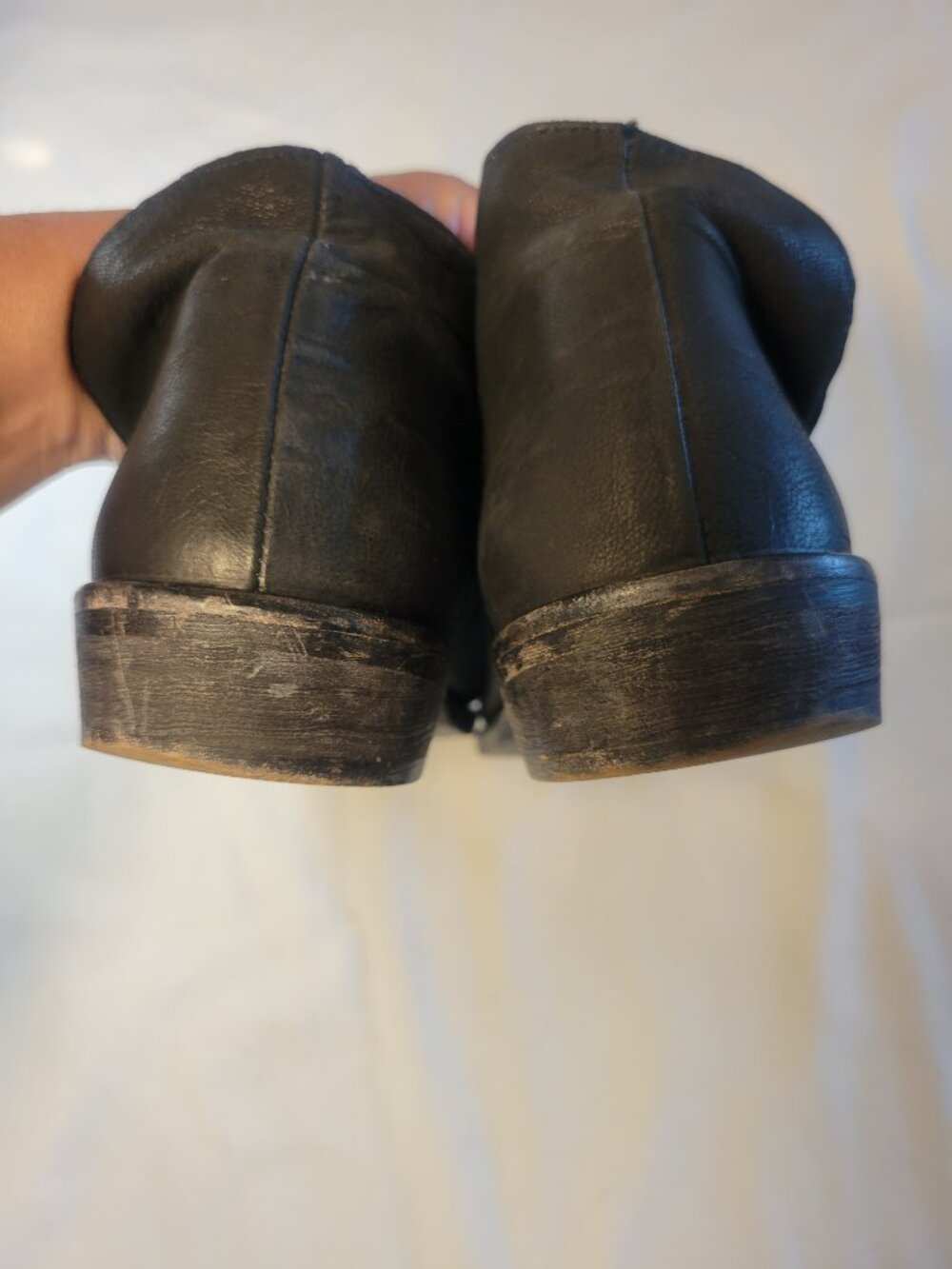 Free People Black Leather Slide Sandals Made in Spain Women's EU 37.5 US 7.5 - Picture 9 of 13